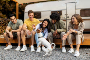 group with RV mattress